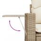 Preview: 4-tlg. Garten-Sofagarnitur mit Kissen Beige Poly Rattan