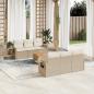 Preview: ARDEBO.de - 7-tlg. Garten-Sofagarnitur mit Kissen Beige Poly Rattan