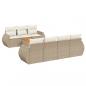 Preview: 8-tlg. Garten-Sofagarnitur mit Kissen Beige Poly Rattan