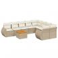 Preview: 9-tlg. Garten-Sofagarnitur mit Kissen Beige Poly Rattan