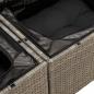 Preview: 6-tlg. Garten-Sofagarnitur mit Kissen Grau Poly Rattan