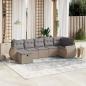 Preview: ARDEBO.de - 7-tlg. Garten-Sofagarnitur mit Kissen Beige Poly Rattan