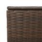 Preview: Gartentruhe mit Rollen Braun 190L Poly Rattan