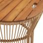 Preview: Garten-Beistelltische 2 Stk. mit Holzplatte Beige Poly Rattan