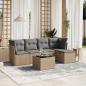 Preview: ARDEBO.de - 6-tlg. Garten-Sofagarnitur mit Kissen Beige Poly Rattan