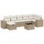 Preview: 8-tlg. Garten-Sofagarnitur mit Kissen Beige Poly Rattan