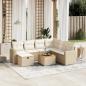 Preview: ARDEBO.de - 8-tlg. Garten-Sofagarnitur mit Kissen Beige Poly Rattan