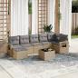 Preview: ARDEBO.de - 8-tlg. Garten-Sofagarnitur mit Kissen Beige Poly Rattan