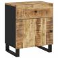 Preview: Nachttisch 50x33x60 cm Massivholz Mango & Holzwerkstoff