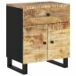 Preview: Nachttisch 50x33x60 cm Massivholz Mango & Holzwerkstoff