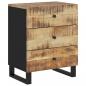 Preview: Nachttisch 50x33x62 cm Massivholz Mango & Holzwerkstoff