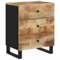 Preview: Nachttisch 50x33x62 cm Massivholz Mango & Holzwerkstoff