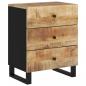 Preview: Nachttisch 50x33x62 cm Massivholz Mango & Holzwerkstoff