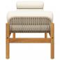 Preview: Gartenbank mit Kissen Beige Poly Rattan Akazie