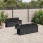 Preview: ARDEBO.de - 7-tlg. Garten-Sofagarnitur mit Kissen Schwarz Poly Rattan