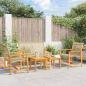 Preview: ARDEBO.de - 5-tlg. Garten-Lounge-Set Beige Poly Rattan und Akazienholz