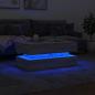 Preview: Couchtisch mit LED-Leuchten Grau Sonoma 90x50x40 cm