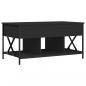 Preview: Couchtisch Schwarz 100x55x50 cm Holzwerkstoff und Metall