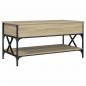 Preview: Couchtisch Sonoma-Eiche 100x50x50 cm Holzwerkstoff und Metall