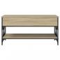 Preview: Couchtisch Sonoma-Eiche 100x50x50 cm Holzwerkstoff und Metall