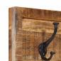 Preview: Wandgarderobe mit 5 Haken Massivholz Mango