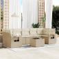 Preview: ARDEBO.de - 8-tlg. Garten-Sofagarnitur mit Kissen Beige Poly Rattan