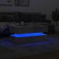 Preview: Couchtisch mit LED-Leuchten Betongrau 90x50x40 cm