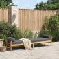 Preview: Gartenbank mit Kissen Grau Poly Rattan Akazie