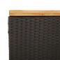 Preview: Gartentruhe Schwarz 110x55x63 cm Poly Rattan Akazienholz