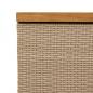 Preview: Gartentruhe Beige 110x55x63 cm Poly Rattan Akazienholz