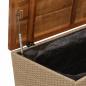 Preview: Gartentruhe Beige 110x55x63 cm Poly Rattan Akazienholz