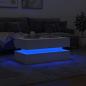 Preview: Couchtisch mit LED-Leuchten Weiß 90x50x40 cm