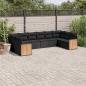 Preview: ARDEBO.de - 10-tlg. Garten-Sofagarnitur mit Kissen Schwarz Poly Rattan