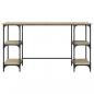 Preview: Schreibtisch Sonoma-Eiche 140x50x75 cm Metall Holzwerkstoff