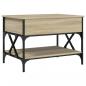 Preview: Couchtisch Sonoma-Eiche 70x50x50 cm Holzwerkstoff und Metall