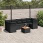 Preview: ARDEBO.de - 8-tlg. Garten-Sofagarnitur mit Kissen Schwarz Poly Rattan