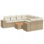 Preview: 9-tlg. Garten-Sofagarnitur mit Kissen Beige Poly Rattan