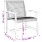 Preview: 3-tlg. Bistro-Set Schwarz Poly Rattan und Akazienholz