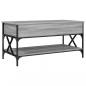 Preview: Couchtisch Grau Sonoma 100x50x50 cm Holzwerkstoff und Metall