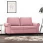 Preview: ARDEBO.de - 2-Sitzer-Sofa Rosa 120 cm Samt