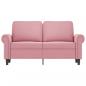 Preview: 2-Sitzer-Sofa Rosa 120 cm Samt