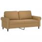 Preview: 2-Sitzer-Sofa Braun 140 cm Samt