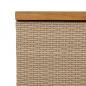 Preview: Gartentruhe Beige 80x40x48 cm Poly Rattan Akazienholz