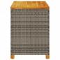 Preview: Gartentruhe Grau 110x55x63 cm Poly Rattan Akazienholz