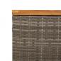 Preview: Gartentruhe Grau 110x55x63 cm Poly Rattan Akazienholz