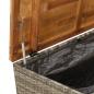 Preview: Gartentruhe Grau 110x55x63 cm Poly Rattan Akazienholz