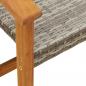 Preview: Gartenbank Grau 112 cm Poly Rattan und Akazienholz