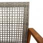 Preview: 3-tlg. Bistro-Set Grau Poly Rattan und Akazienholz