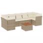 Preview: ARDEBO.de - 8-tlg. Garten-Sofagarnitur mit Kissen Beige Poly Rattan