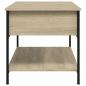 Preview: Couchtisch Sonoma-Eiche 100x50x50 cm Holzwerkstoff und Metall